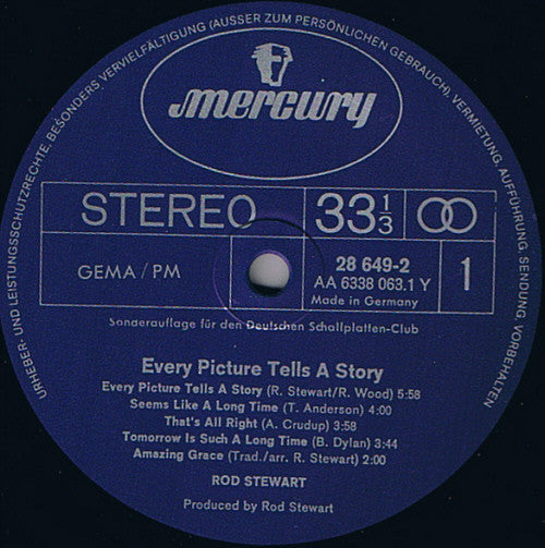 Rod Stewart : Every Picture Tells A Story (LP, Album, Club)