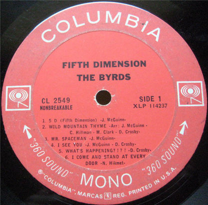 The Byrds : Fifth Dimension (LP, Album, Mono)