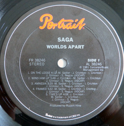 Saga (3) : Worlds Apart (LP, Album, RE, Car)