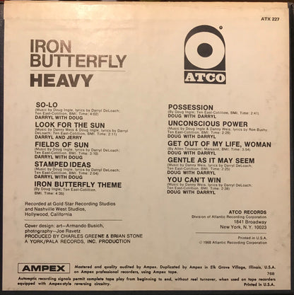 Iron Butterfly : Heavy (Reel, 4tr Stereo, 7" Reel)