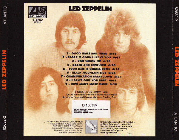 Led Zeppelin : Led Zeppelin (CD, Album, Club, RE, RM, Spe)