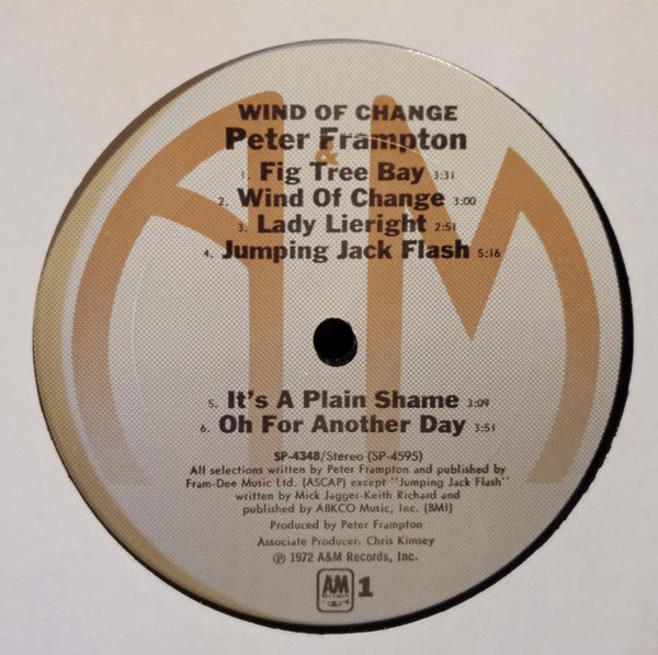 Peter Frampton : Wind Of Change (LP, Album, RE, Ter)