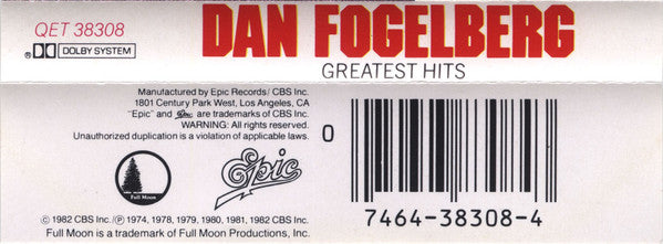 Dan Fogelberg : Greatest Hits (Cass, Comp, RE, Cle)