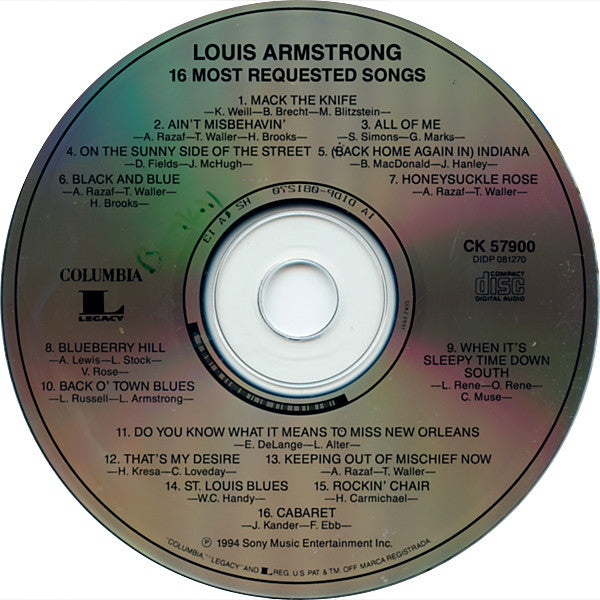 Louis Armstrong : 16 Most Requested Songs (CD, Comp)