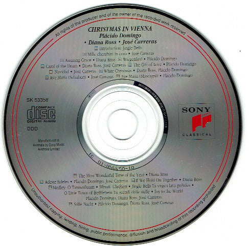 Plácido Domingo* · Diana Ross · José Carreras : Christmas In Vienna (CD, Album)