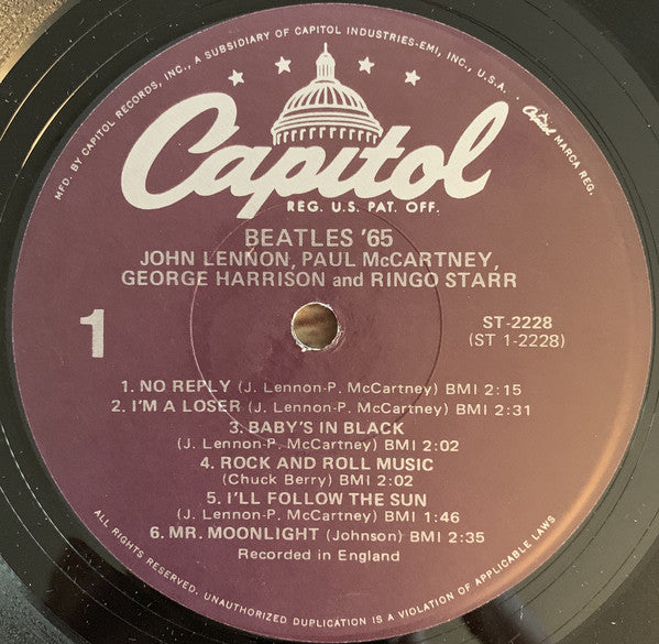ビートルズ'65　LP盤【ビートルズ】 Amazon.com: Beatles `65[LP]: CDs & Vinyl