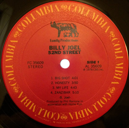 Billy Joel : 52nd Street (LP, Album, RP, Car)