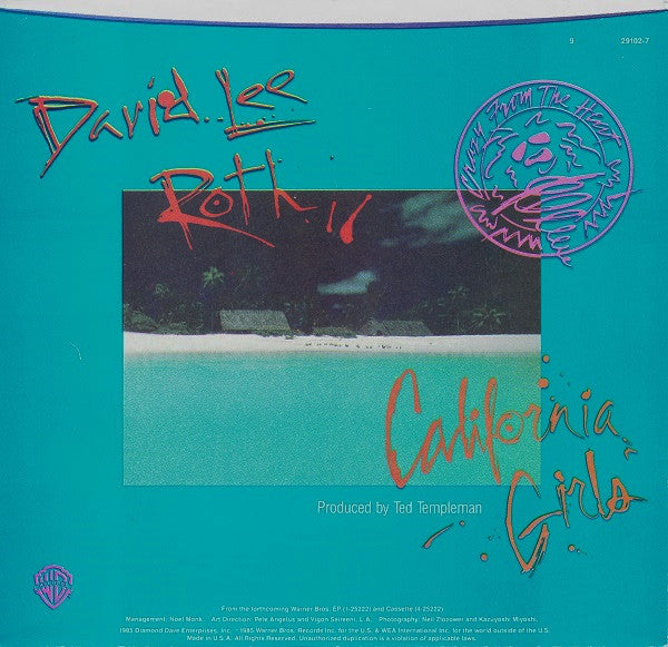 David Lee Roth : California Girls (7", Single, Spe)