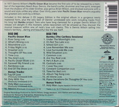 Dennis Wilson (2) : Pacific Ocean Blue (CD, Album, Enh, RE, RM + CD, Album + Dlx, Dig)