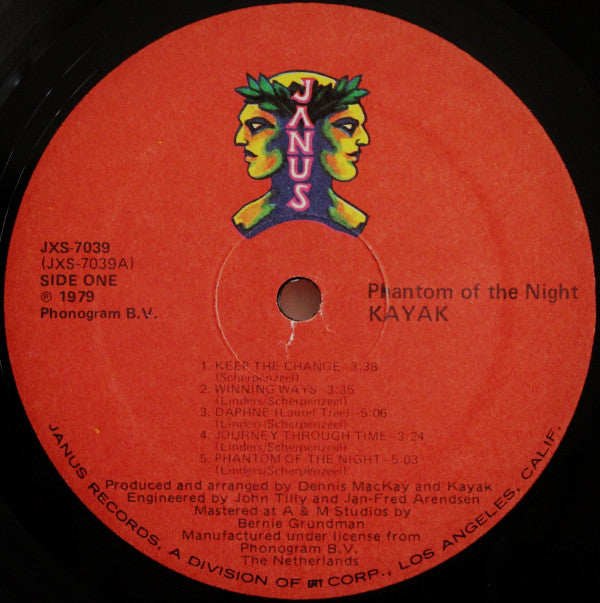 Kayak : Phantom Of The Night (LP, Album, GRT)