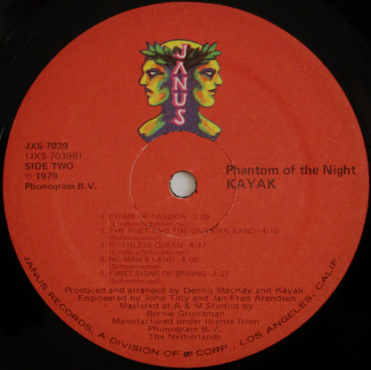 Kayak : Phantom Of The Night (LP, Album, GRT)