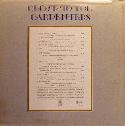 Carpenters : Close To You (LP, Album, Pit)