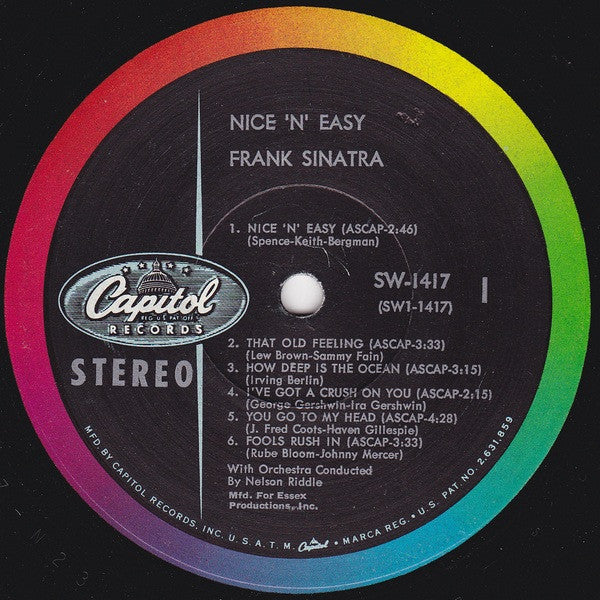 Frank Sinatra - Nice 'N' Easy (LP, Album, Scr) (Very Good (VG))