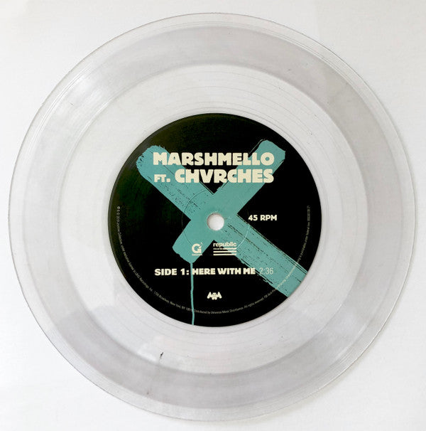 Marshmello (2) Ft. Chvrches : Here With Me (7", Ltd, Cle)