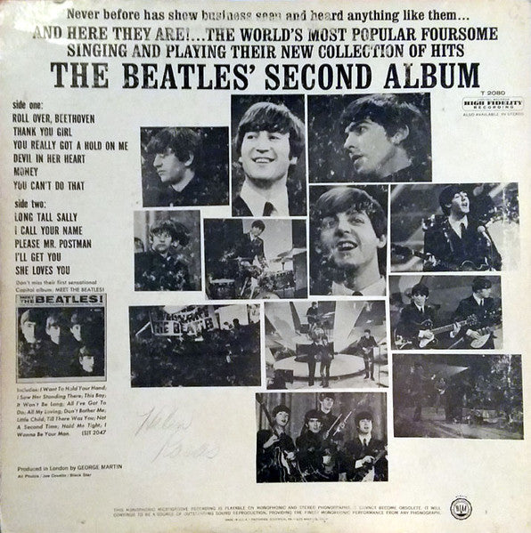 The Beatles : The Beatles' Second Album (LP, Album, Mono, Scr)