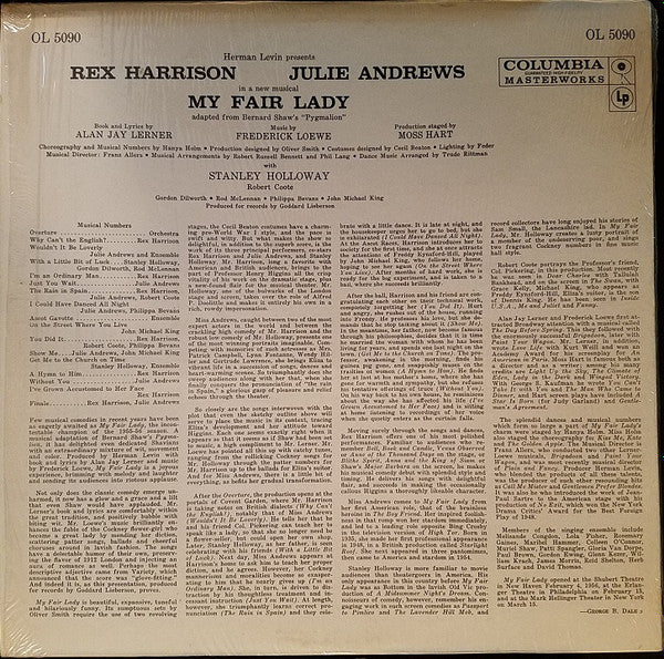 Rex Harrison, Julie Andrews : My Fair Lady (LP, Mono, RE)