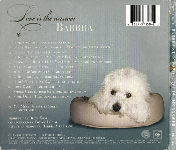 Barbra* : Love Is The Answer (CD, Album, Dig)