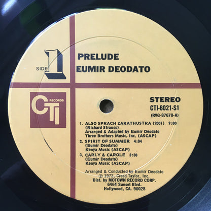 Deodato* : Prelude (LP, Album, RE, Gat)