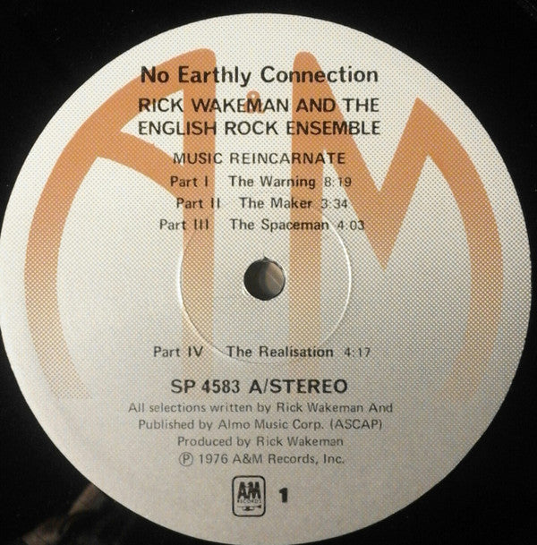 Rick Wakeman And The English Rock Ensemble : No Earthly Connection (LP, Album)