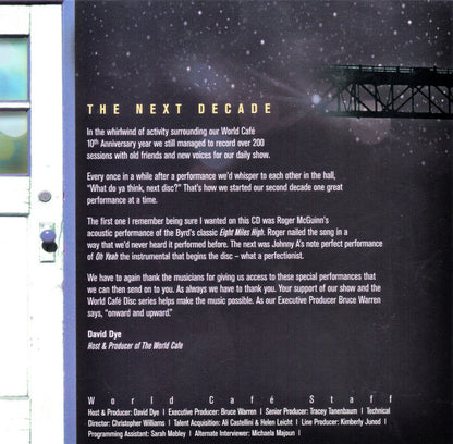 Various : Live At The World Cafe: The Next Decade (CD, Comp)
