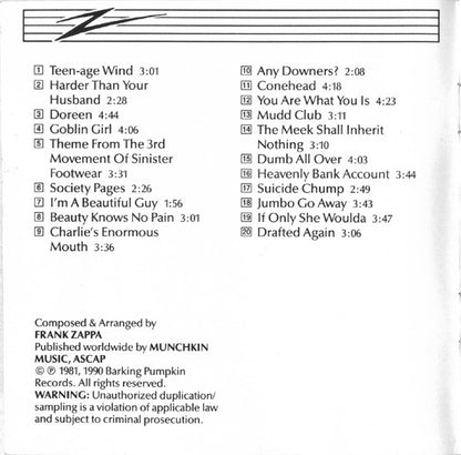 Frank Zappa : You Are What You Is (CD, Album, RE, RM, PDO)
