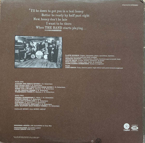 The Band : The Band (LP, Album, Club, Lim)