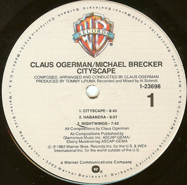 Claus Ogerman / Michael Brecker : Cityscape (LP, Album)