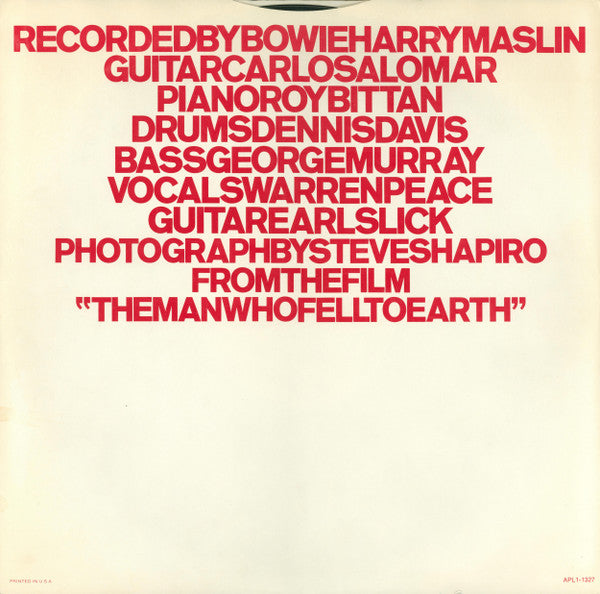 David Bowie : Station To Station (LP, Album, Hol)