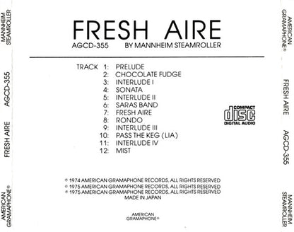 Mannheim Steamroller : Fresh Aire (CD, Album, Pre)