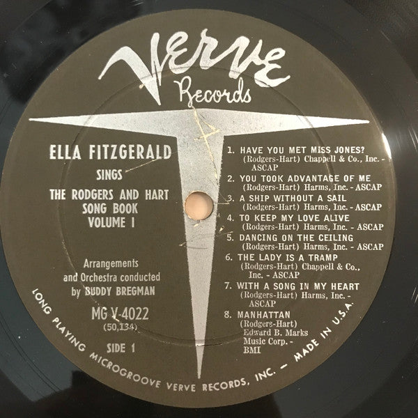 Ella Fitzgerald : Sings The Rodgers And Hart Song Book Volume One (LP, Album, Mono, Col)