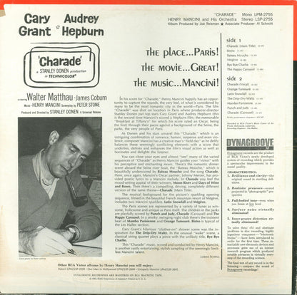 Henry Mancini : Charade (LP, Album, Mono)