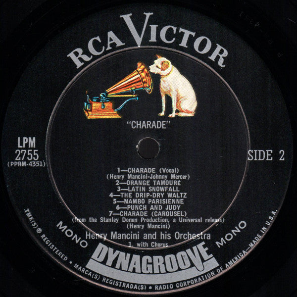 Henry Mancini : Charade (LP, Album, Mono)