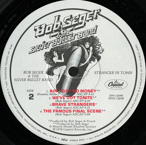 Bob Seger & The Silver Bullet Band* : Stranger In Town (LP, Album, Win)