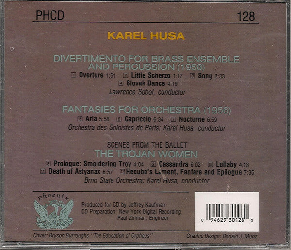 Karel Husa - Brno State Philharmonic Orchestra, Orchestre Des Solistes De Paris : The Trojan Women (CD, Album)
