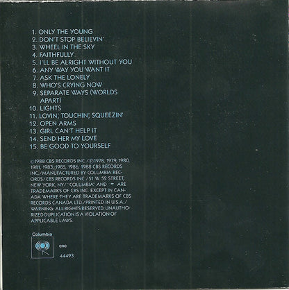Journey : Greatest Hits (CD, Comp, Club, RE, RM, RP, Pit)