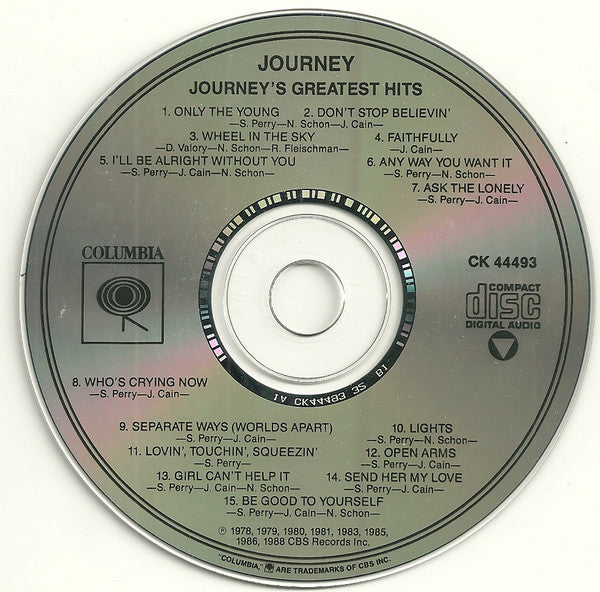 Journey : Greatest Hits (CD, Comp, Club, RE, RM, RP, Pit)