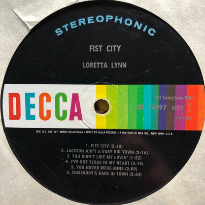 Loretta Lynn : Fist City (LP, Glo)