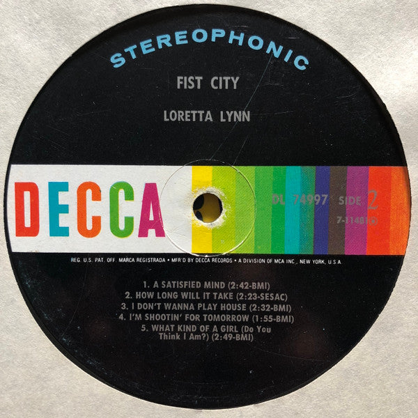 Loretta Lynn : Fist City (LP, Glo)