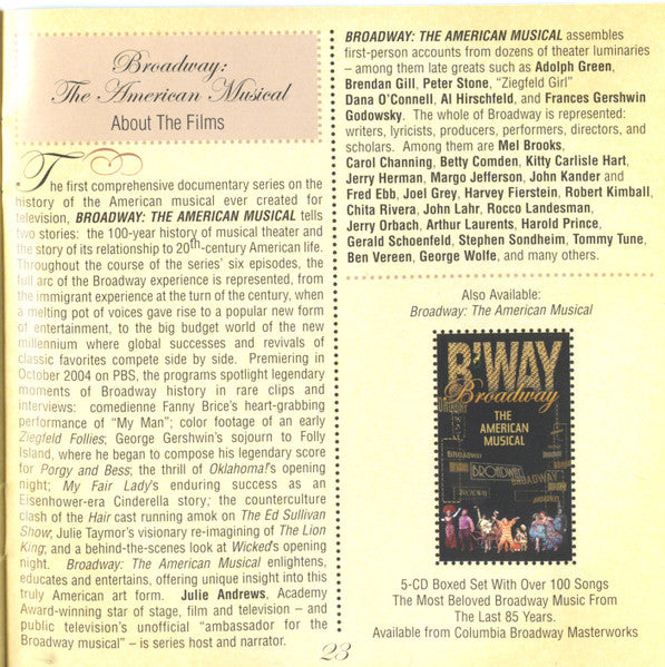 Various : Broadway : The American Musical (Box, Comp + 5xCD, Comp)