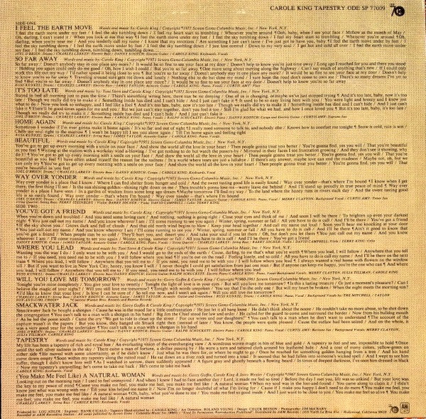 Carole King : Tapestry (LP, Album, Smo)