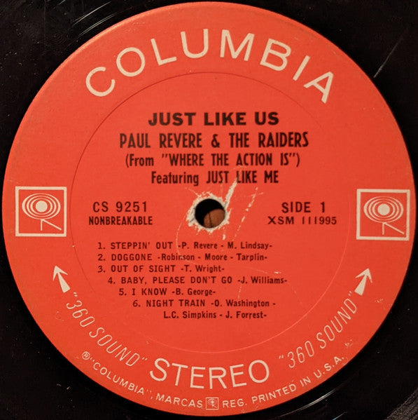 Paul Revere & The Raiders : Just Like Us (LP, Album, Pit)