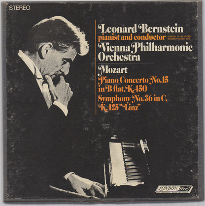 Leonard Bernstein / Vienna Philharmonic Orchestra* / Mozart* : Piano Concerto No. 15 In B Flat , K. 450 / Symphony No. 36 In C, K. 425 "Linz" (Reel, 4tr Stereo, 7" Reel)
