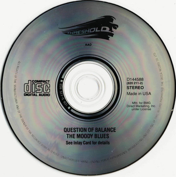 The Moody Blues : A Question Of Balance (CD, Album, Club, RE, RM)