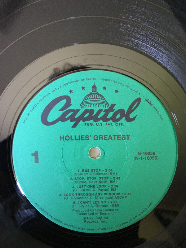 The Hollies : Hollies' Greatest (LP, Comp, Mono)