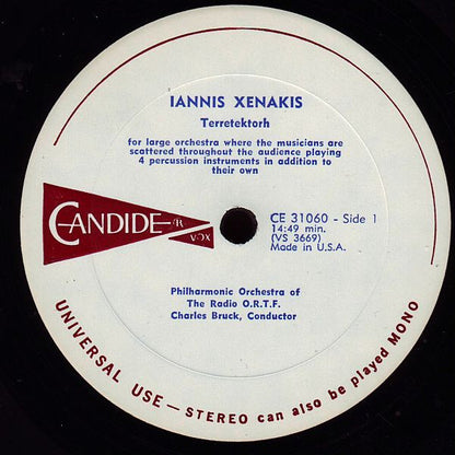 Iannis Xenakis : Terretektorh · Nomos Gamma (LP)