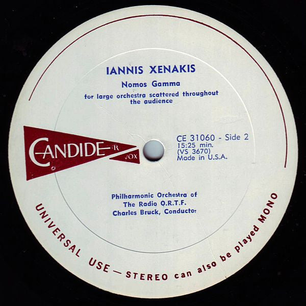 Iannis Xenakis : Terretektorh · Nomos Gamma (LP)