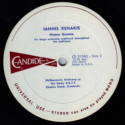 Iannis Xenakis : Terretektorh · Nomos Gamma (LP)