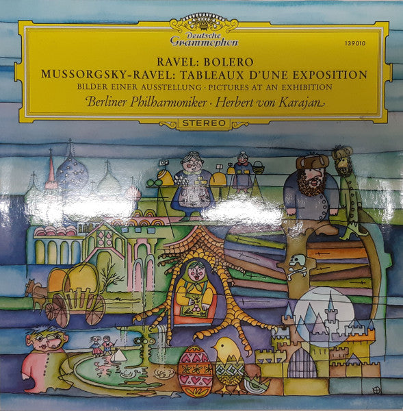 Ravel* / Mussorgsky* - Ravel*, Berlin Philharmonic Orchestra* · Herbert von Karajan : Bolero / Pictures At An Exhibition (LP, RE, RP, PRS)