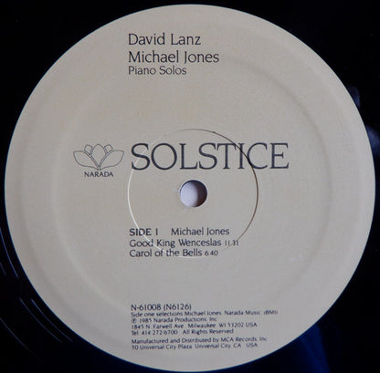 David Lanz, Michael Jones : Solstice (Piano Solos) (LP, Album)