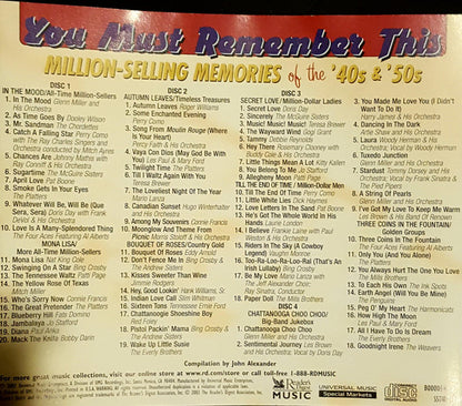Various : You Must Remember This -  Million-Selling Memories Of The 40s & 50s (4xCD, Comp, Col)